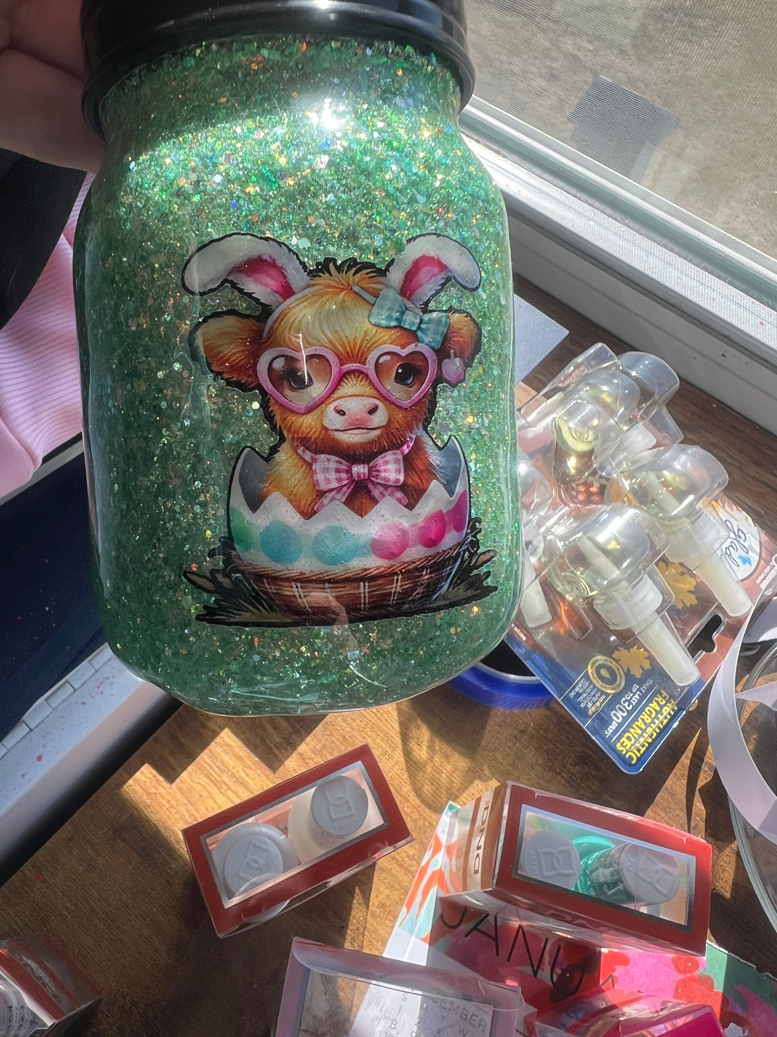 Glitter soap dispenser